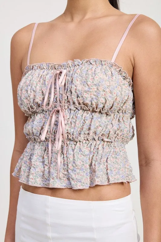 Floral Ruffle Top