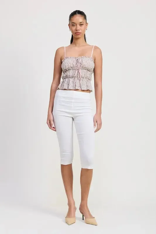 FLORAL TIERED  RUFFLE TOP