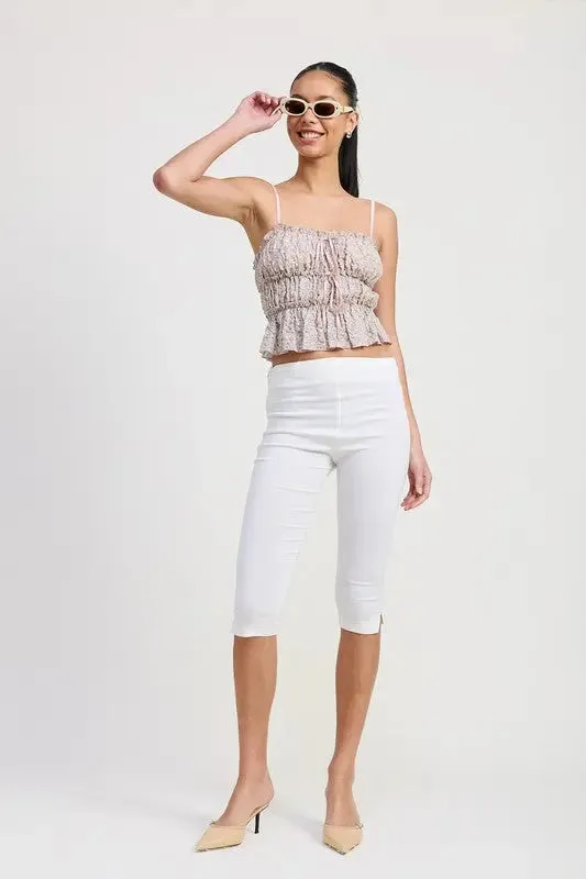 FLORAL TIERED  RUFFLE TOP