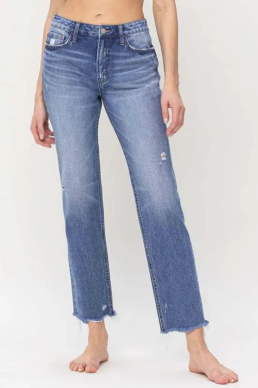 Flying Monkey High Rise Straight Jeans