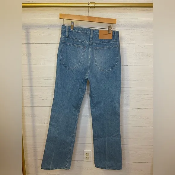 Frame Le Italien High Waist Flare Jeans In Kessler Pure Blue Size 26