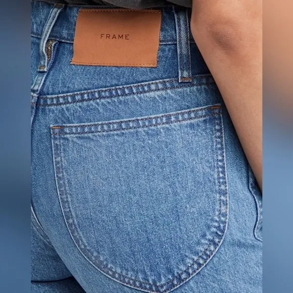 Frame Le Italien High Waist Flare Jeans In Kessler Pure Blue Size 26