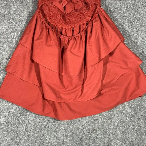 Free People burgundy Halter Midi Dress