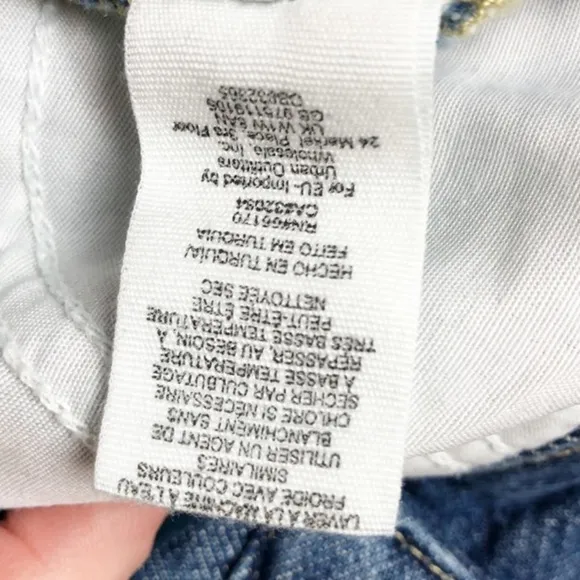 Free People We The Free Cut Off Raw Hem Distressed Straight Leg Jeans Women