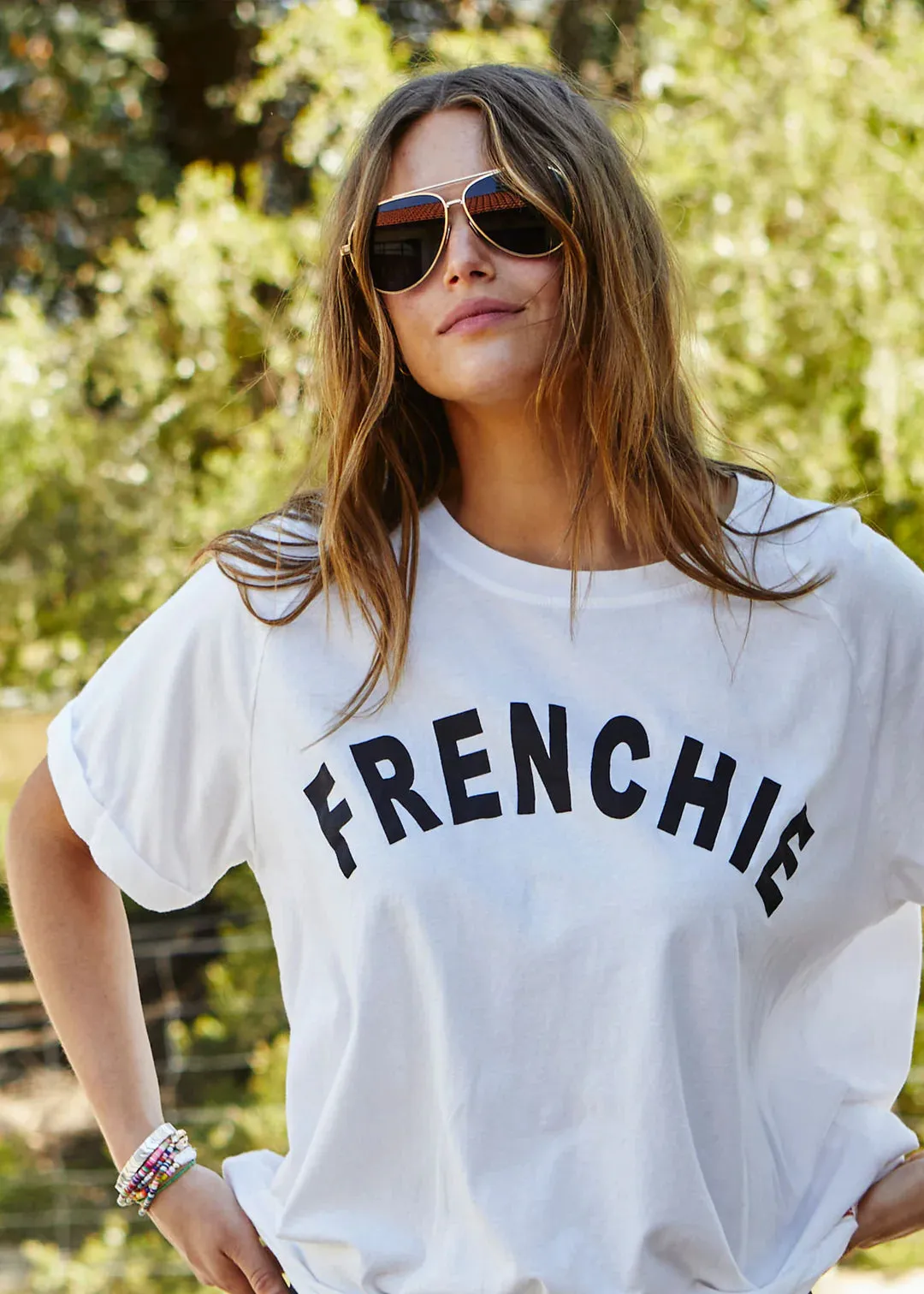 Frenchie  Tee - White