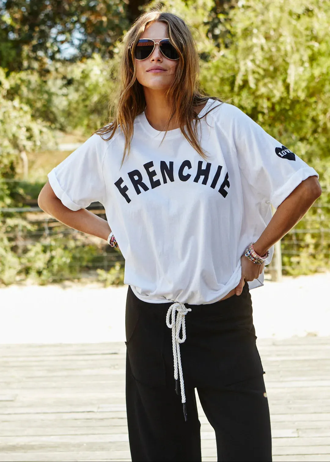Frenchie  Tee - White