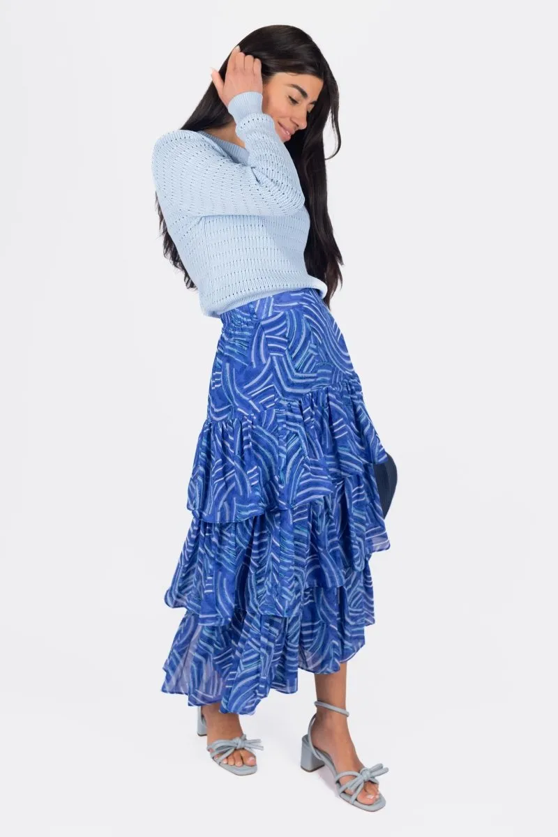 GIA SKIRT (BLUE MULTI)