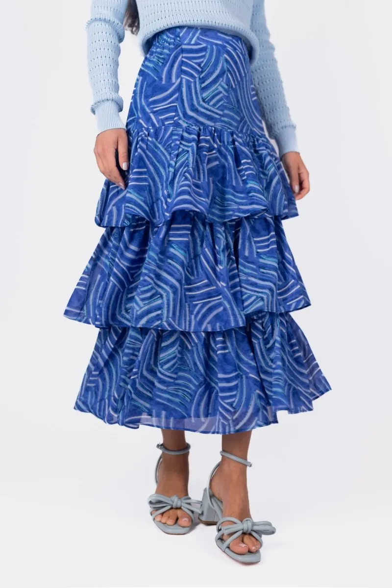 GIA SKIRT (BLUE MULTI)
