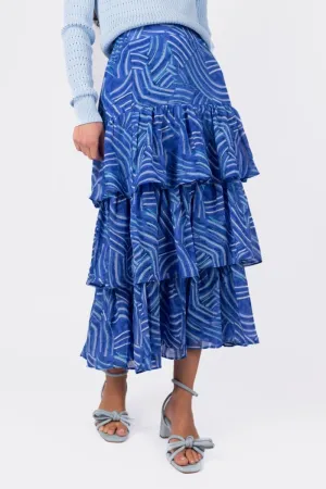 GIA SKIRT (BLUE MULTI)