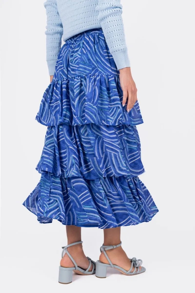 GIA SKIRT (BLUE MULTI)