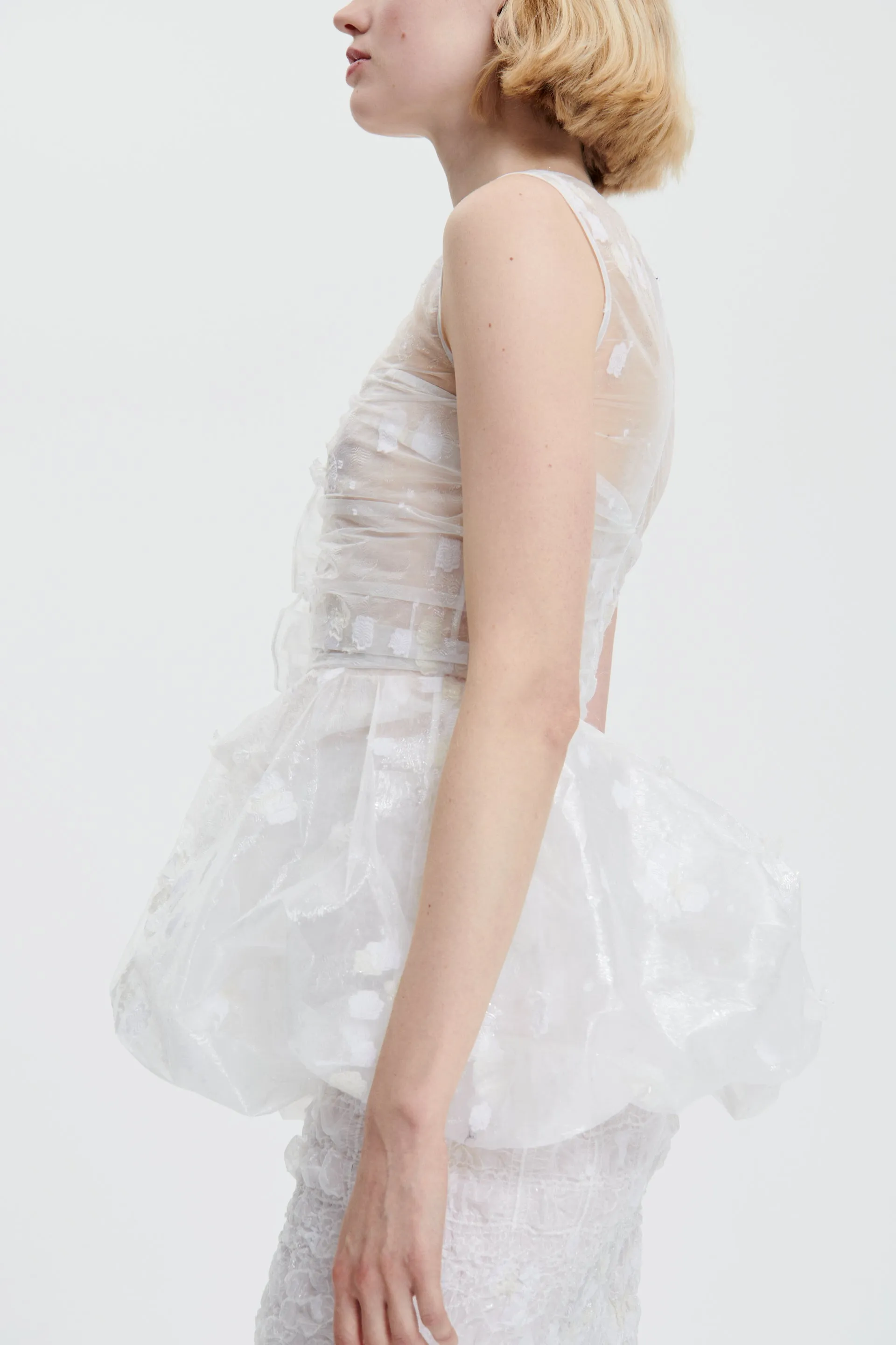 GIANNA | TOP YARROW FIL-COUP… CLEAR / WHITE