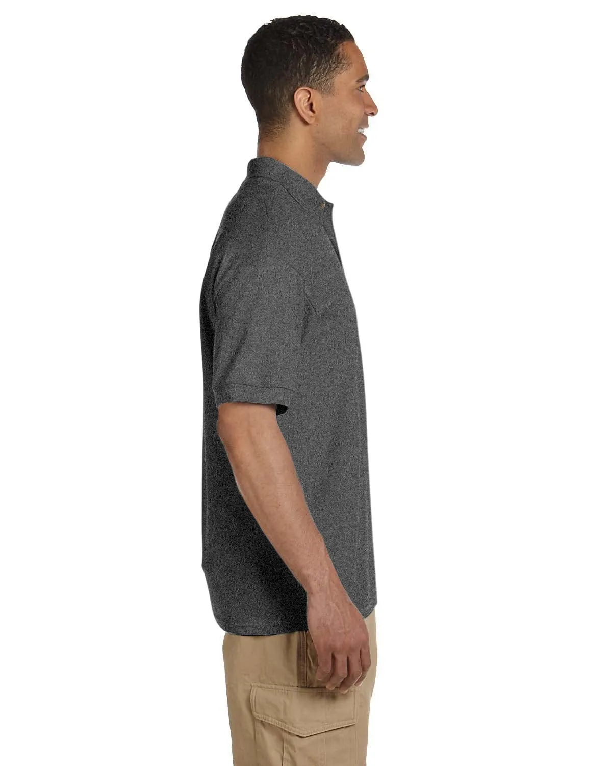 Gildan Heavyweight Cotton Pique Polo Shirt | Dark Heather