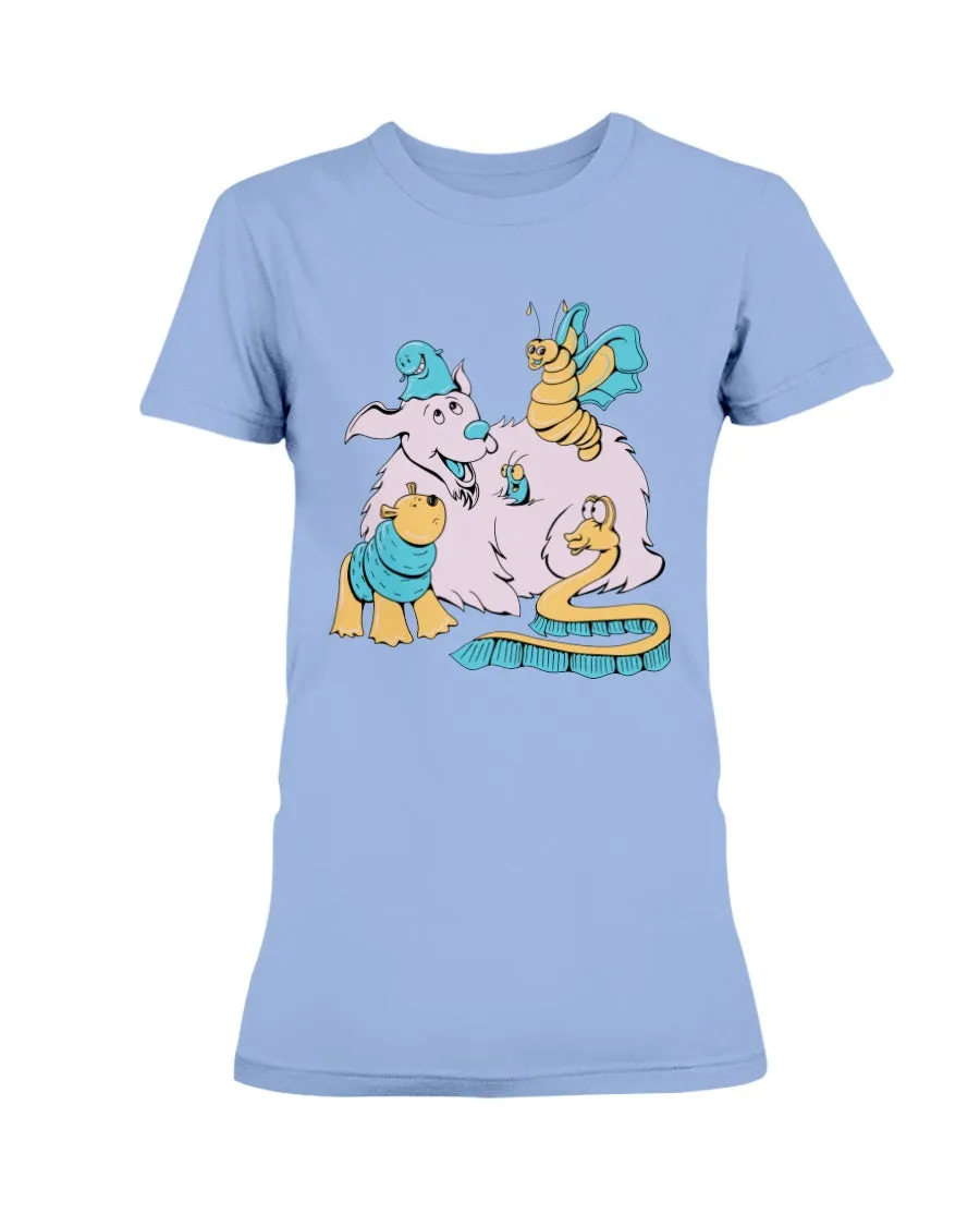 Gildan Ladies Missy Cotton T-Shirt My Happy Dog