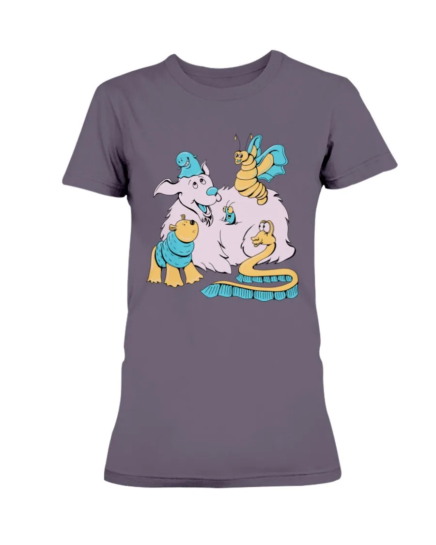 Gildan Ladies Missy Cotton T-Shirt My Happy Dog