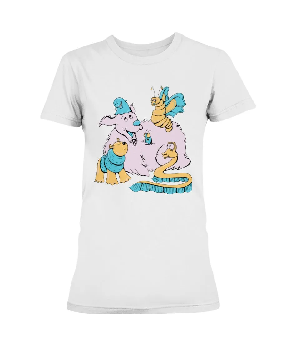 Gildan Ladies Missy Cotton T-Shirt My Happy Dog