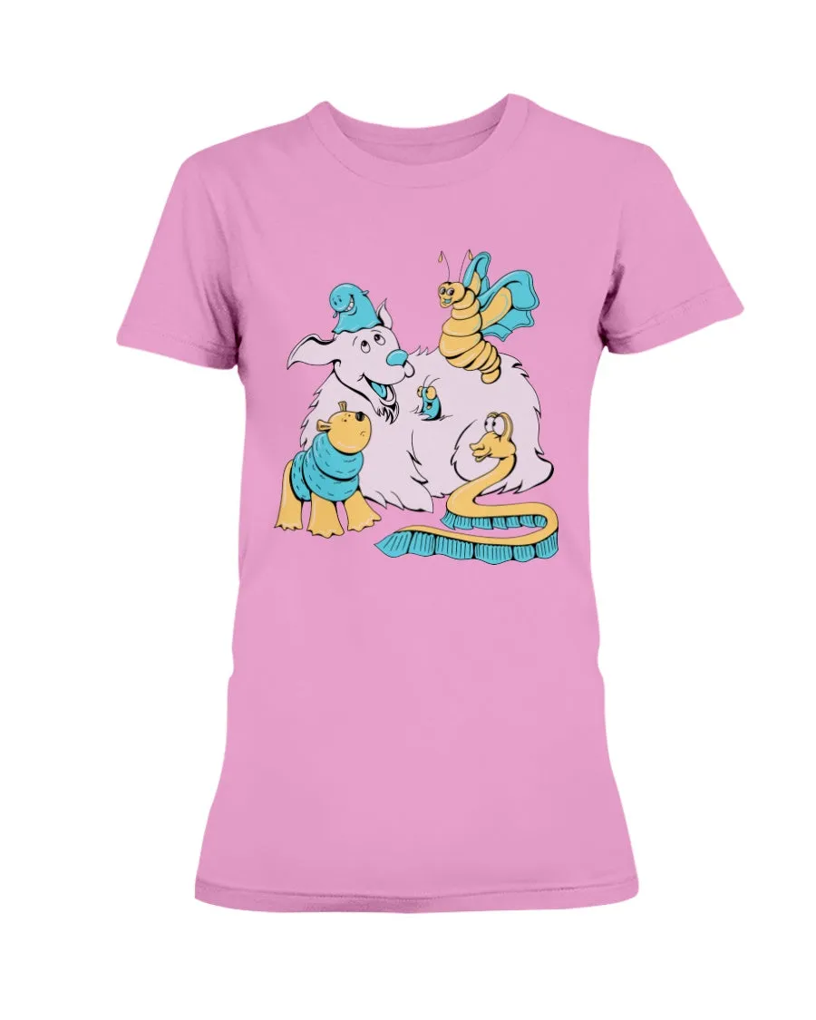 Gildan Ladies Missy Cotton T-Shirt My Happy Dog