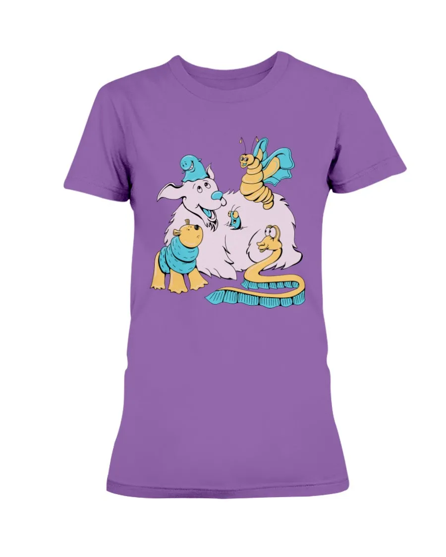 Gildan Ladies Missy Cotton T-Shirt My Happy Dog