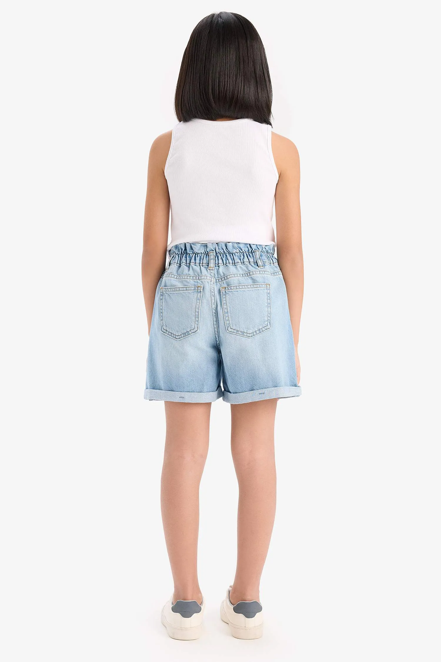 Girl Paperbag Jean Shorts