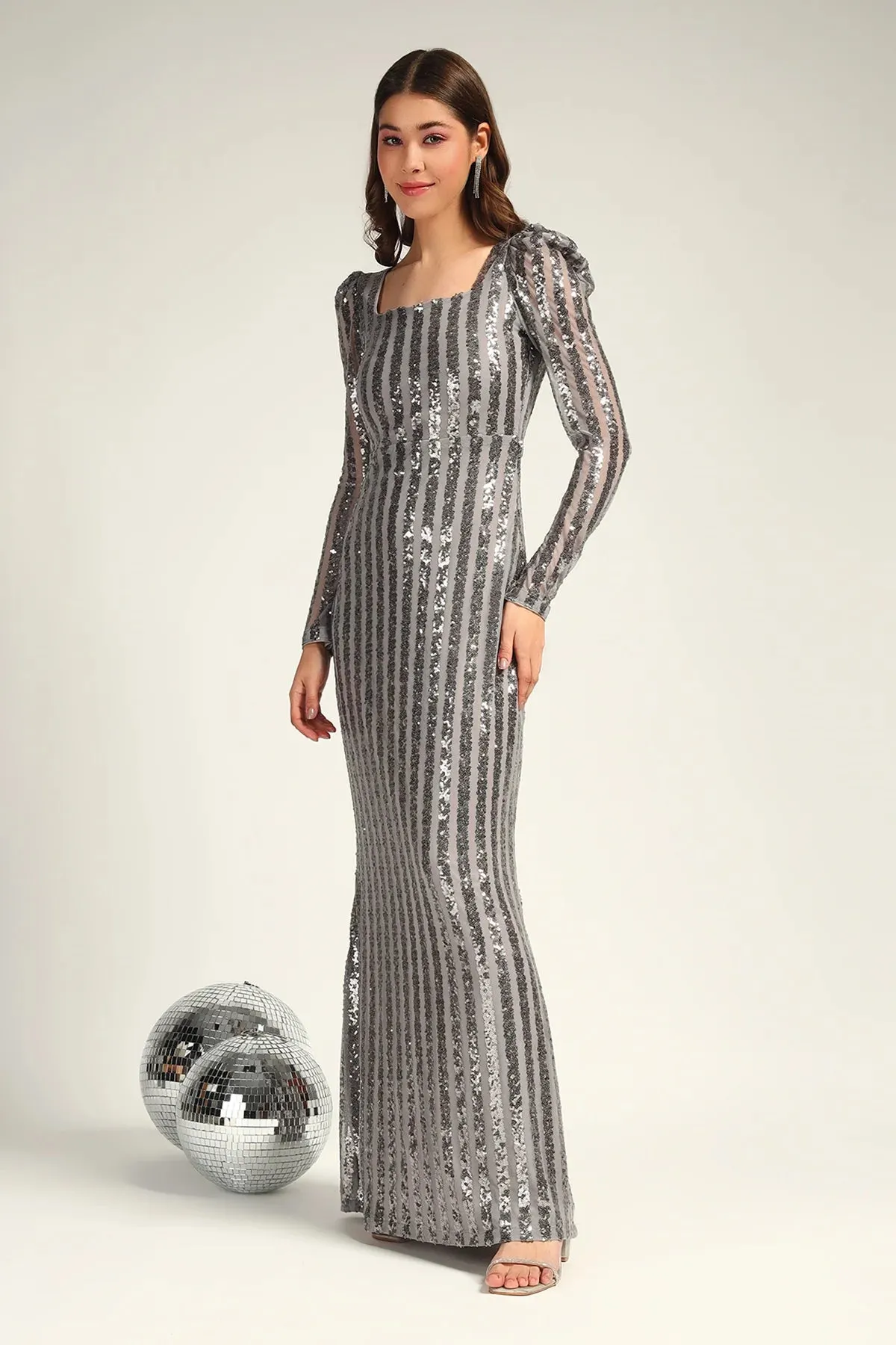 Glow Getter Gown, Smokey Grey