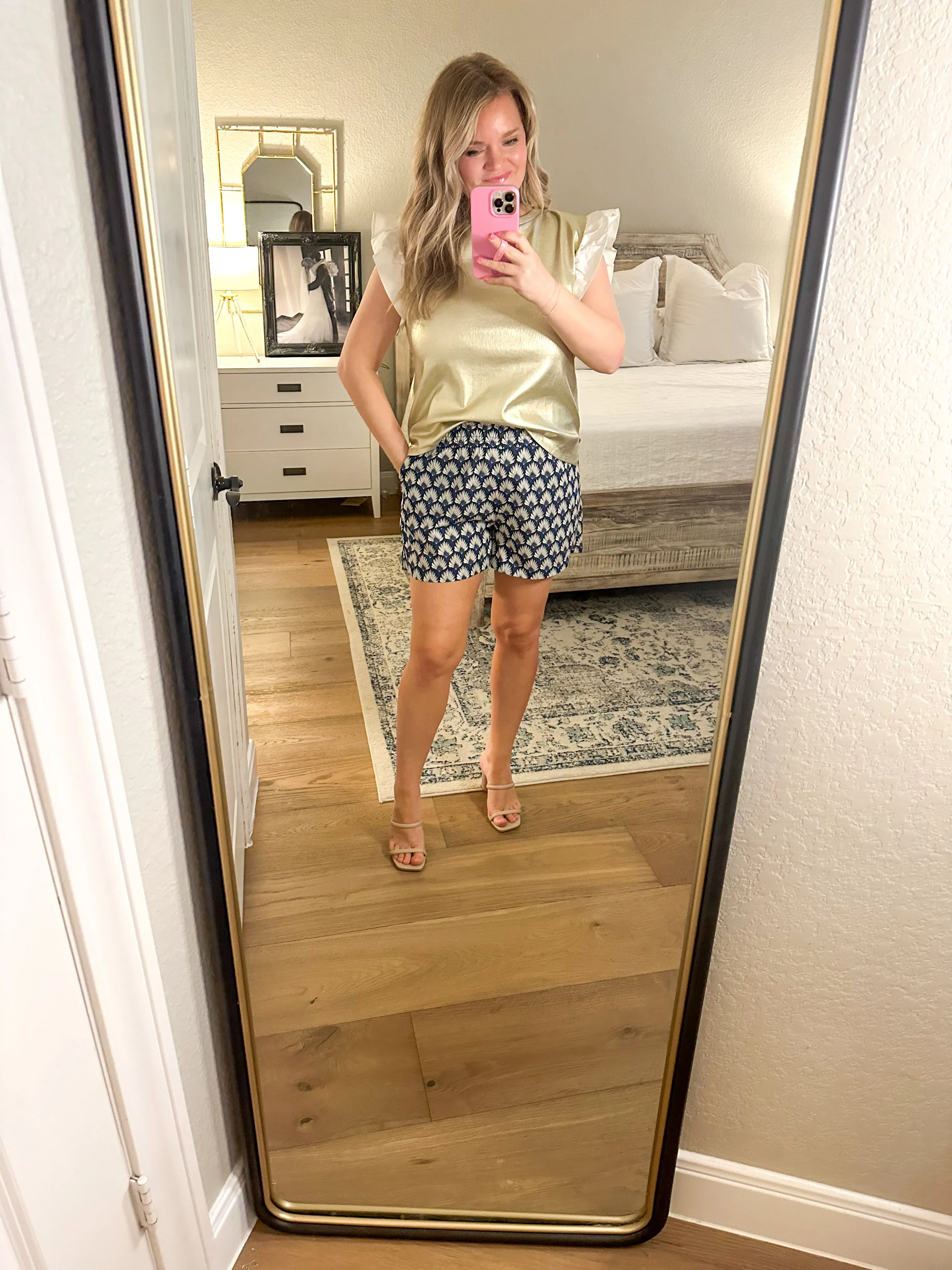 Gold Ruffle Top