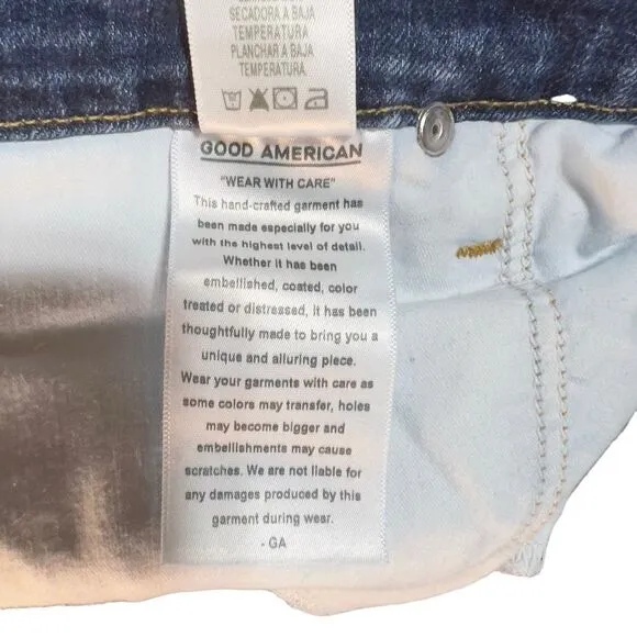 GOOD AMERICAN  Good Straight High-rise Straight Jeans - Blue407 - Plus Size 22