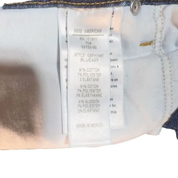 GOOD AMERICAN  Good Straight High-rise Straight Jeans - Blue407 - Plus Size 22