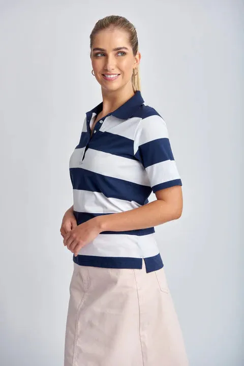 Goondiwindi Cotton Striped Classic Fit Polo Shirt - 2 Colours