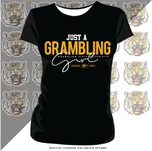 Grambling State | Just A Girl Black Ladies Tees (**)