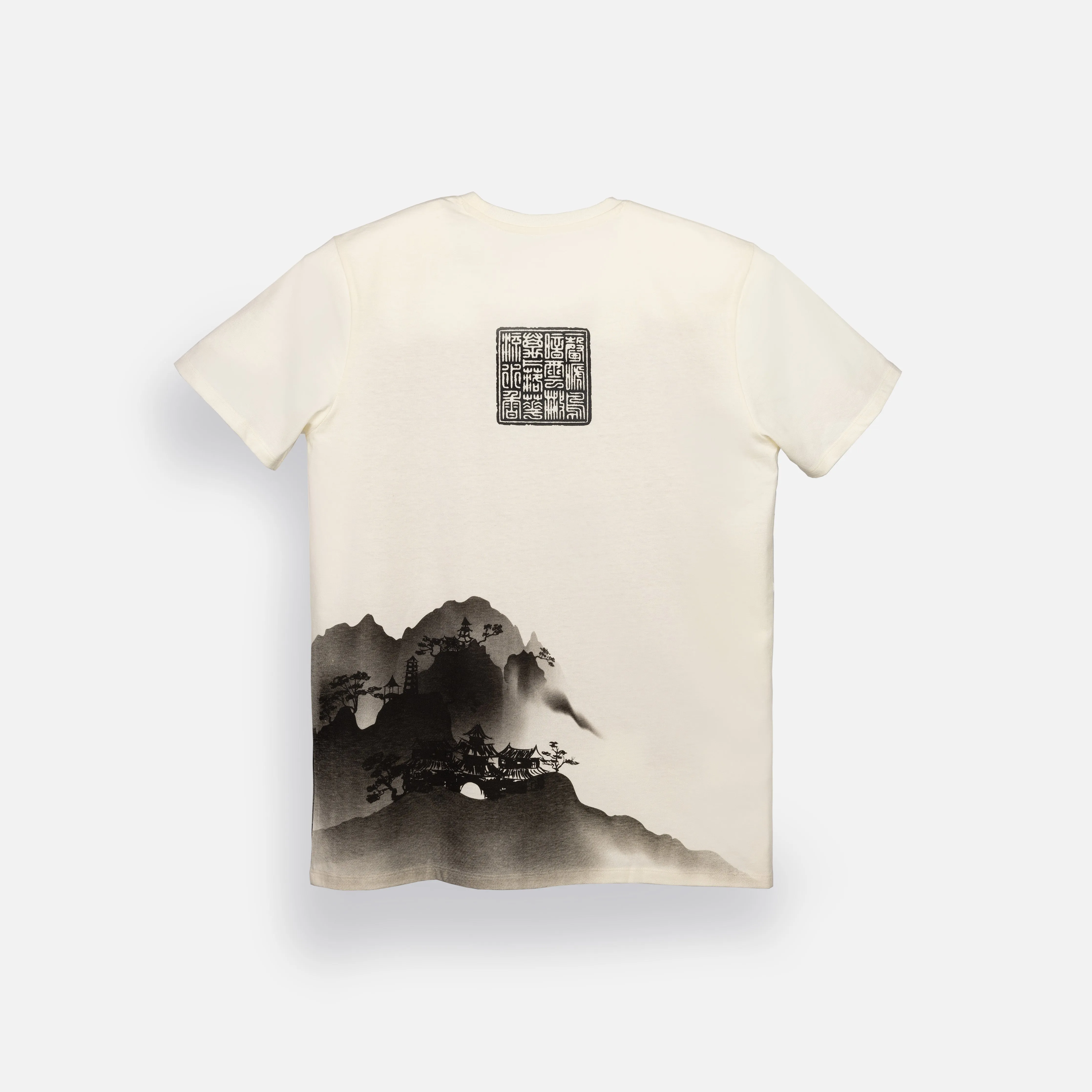 Graphic Wrap Around Crewneck Tee - Pristine / Asian