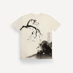 Graphic Wrap Around Crewneck Tee - Pristine / Asian