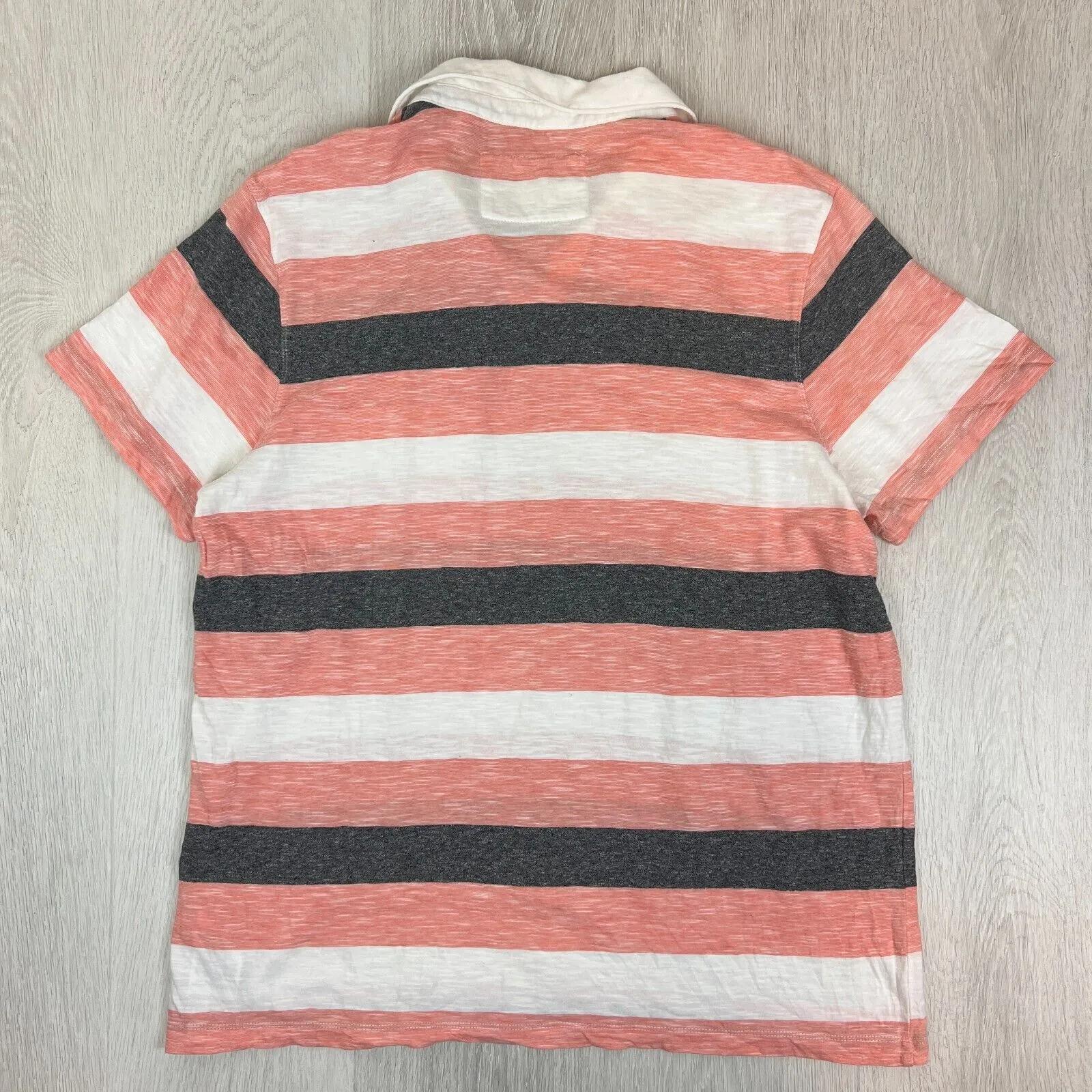 Guess Mens Striped Short Sleeve Polo Shirt Size XL