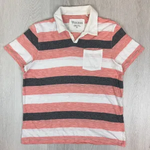 Guess Mens Striped Short Sleeve Polo Shirt Size XL