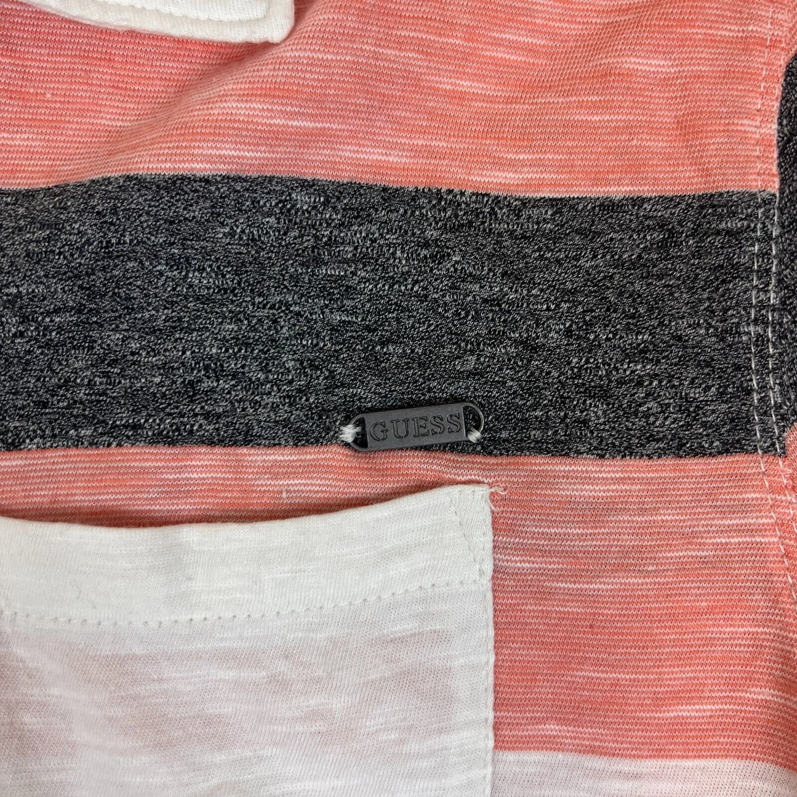 Guess Mens Striped Short Sleeve Polo Shirt Size XL