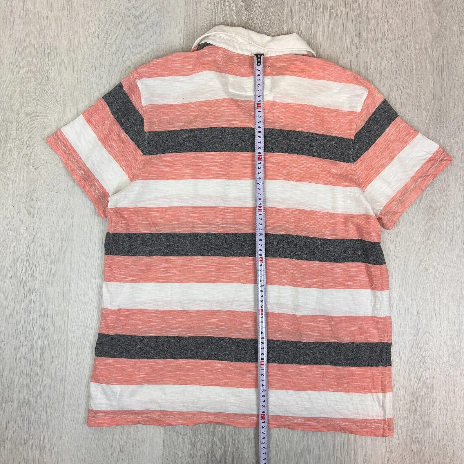 Guess Mens Striped Short Sleeve Polo Shirt Size XL