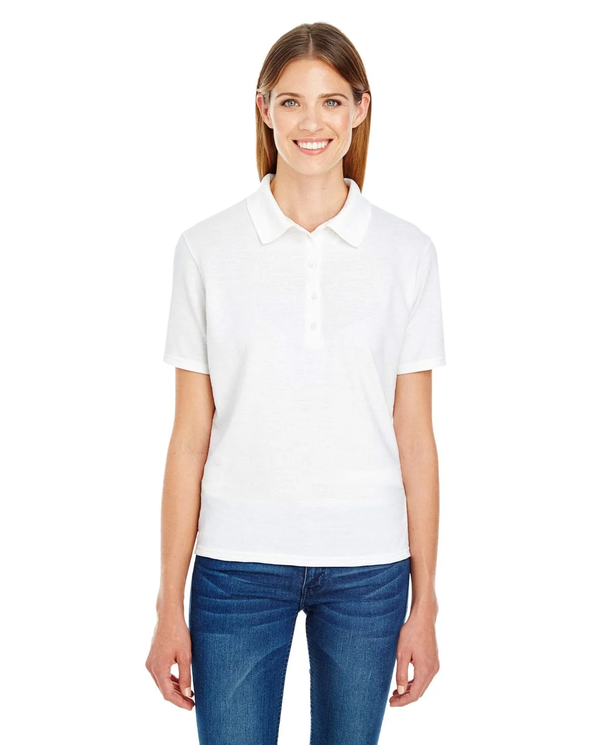Hanes Ladies X-Temp Pique Polo Shirt with Fresh IQ