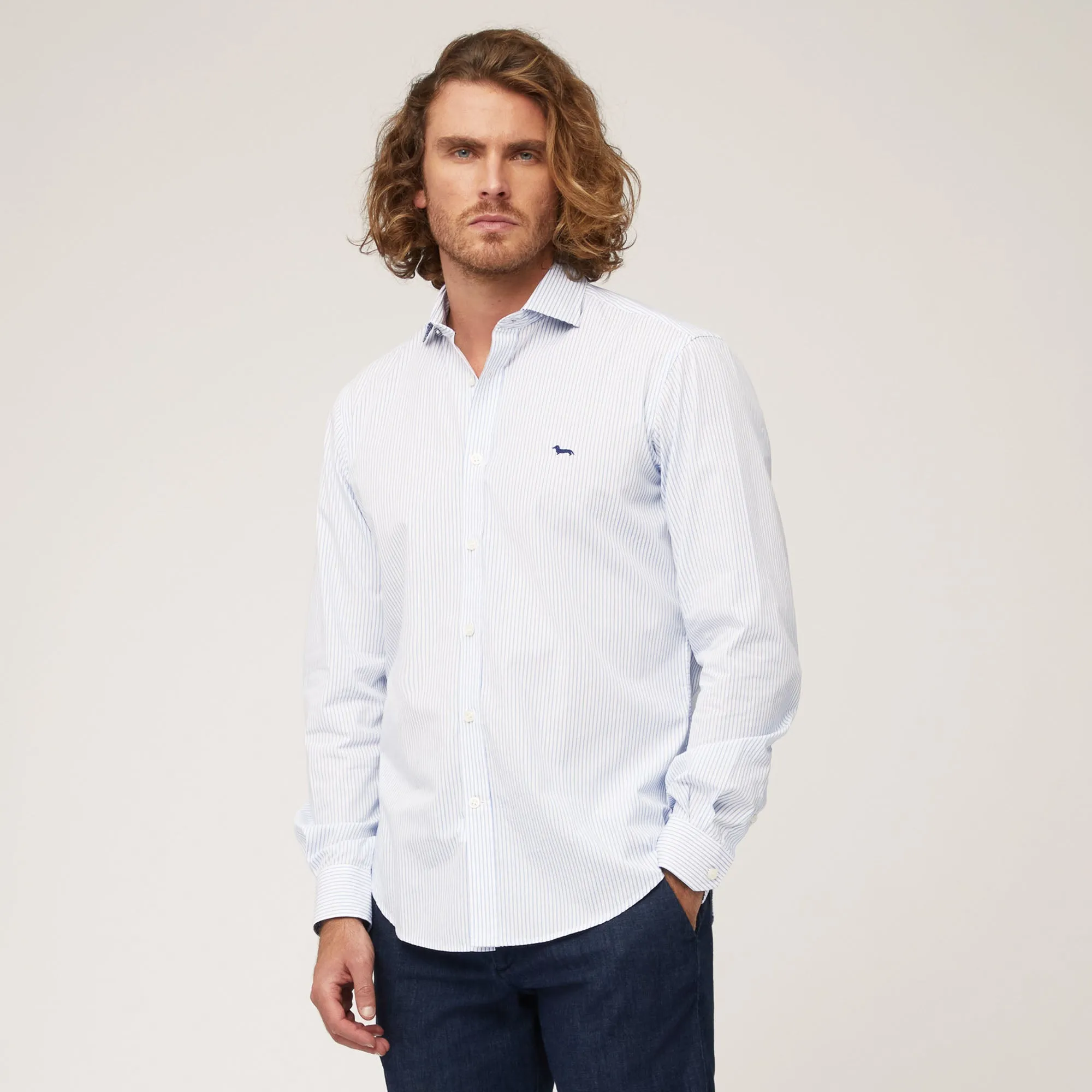 Harmont & Blaine Striped Shirt - Sky Blue