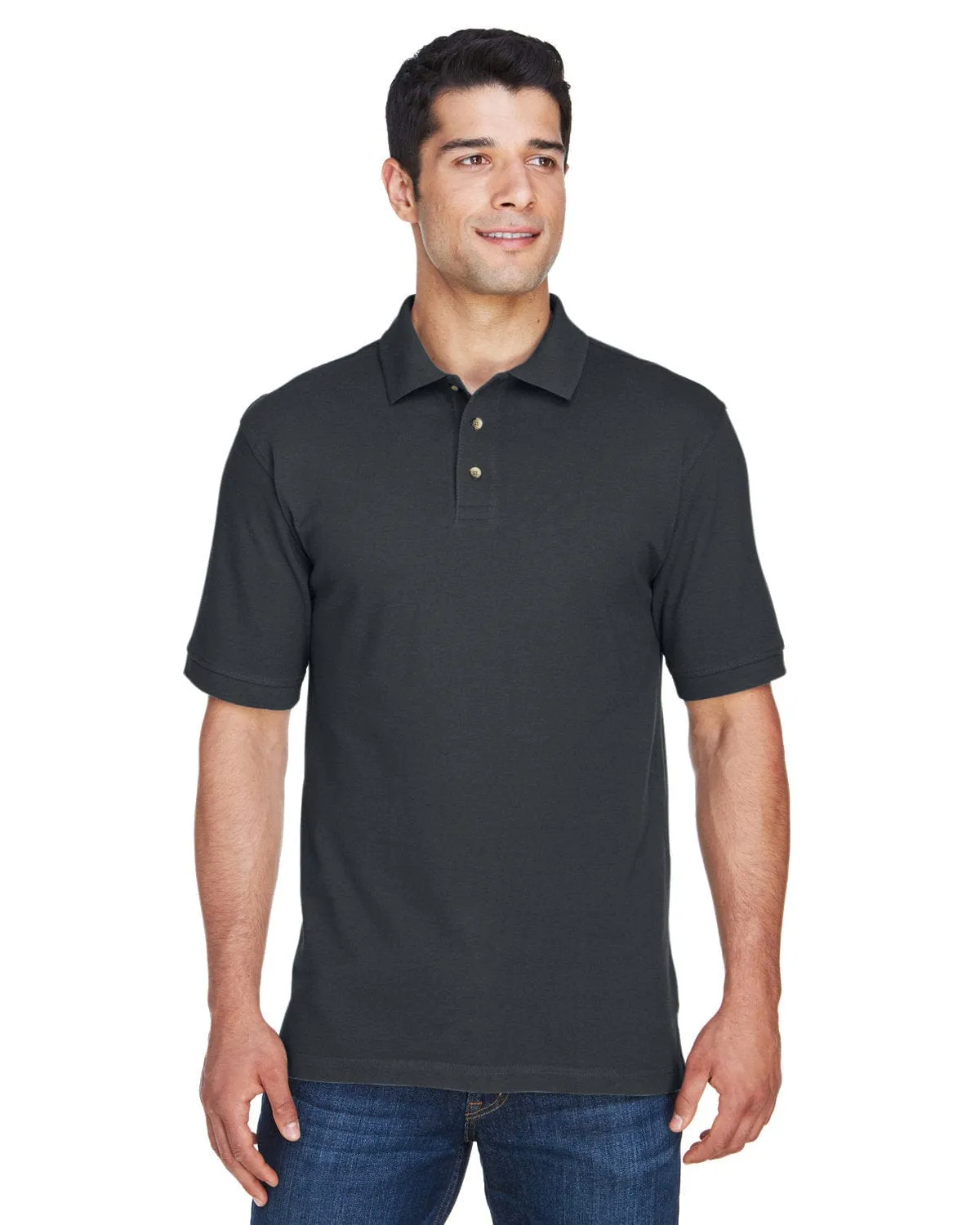 Harriton Tall Ringspun Cotton Pique Short Sleeve Polo