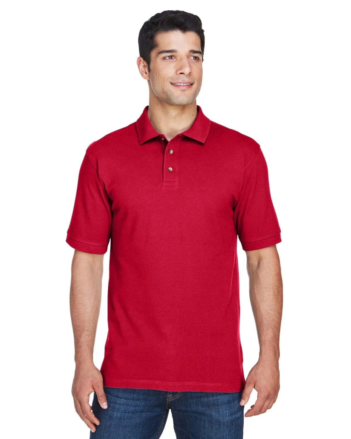 Harriton Tall Ringspun Cotton Pique Short Sleeve Polo
