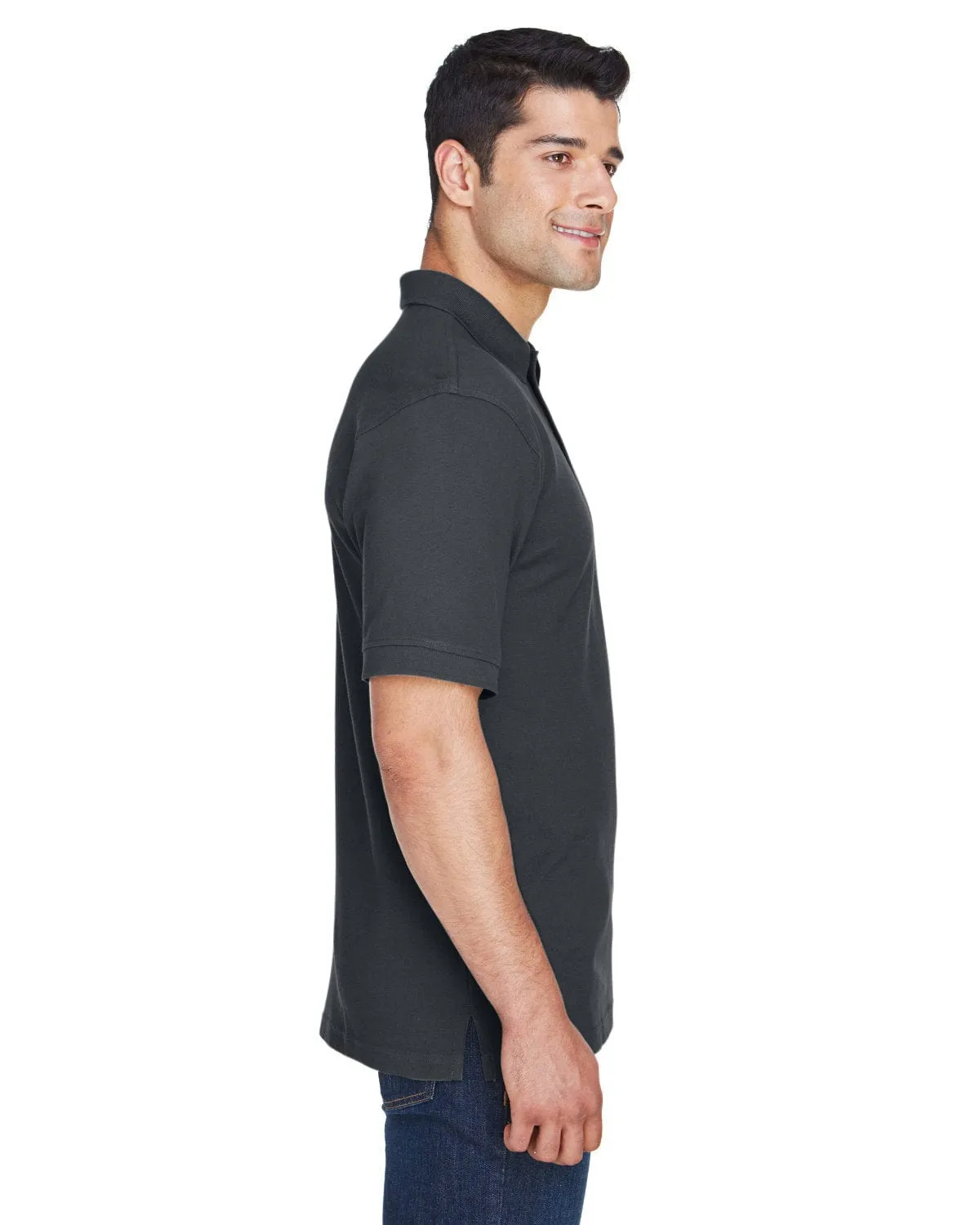 Harriton Tall Ringspun Cotton Pique Short Sleeve Polo