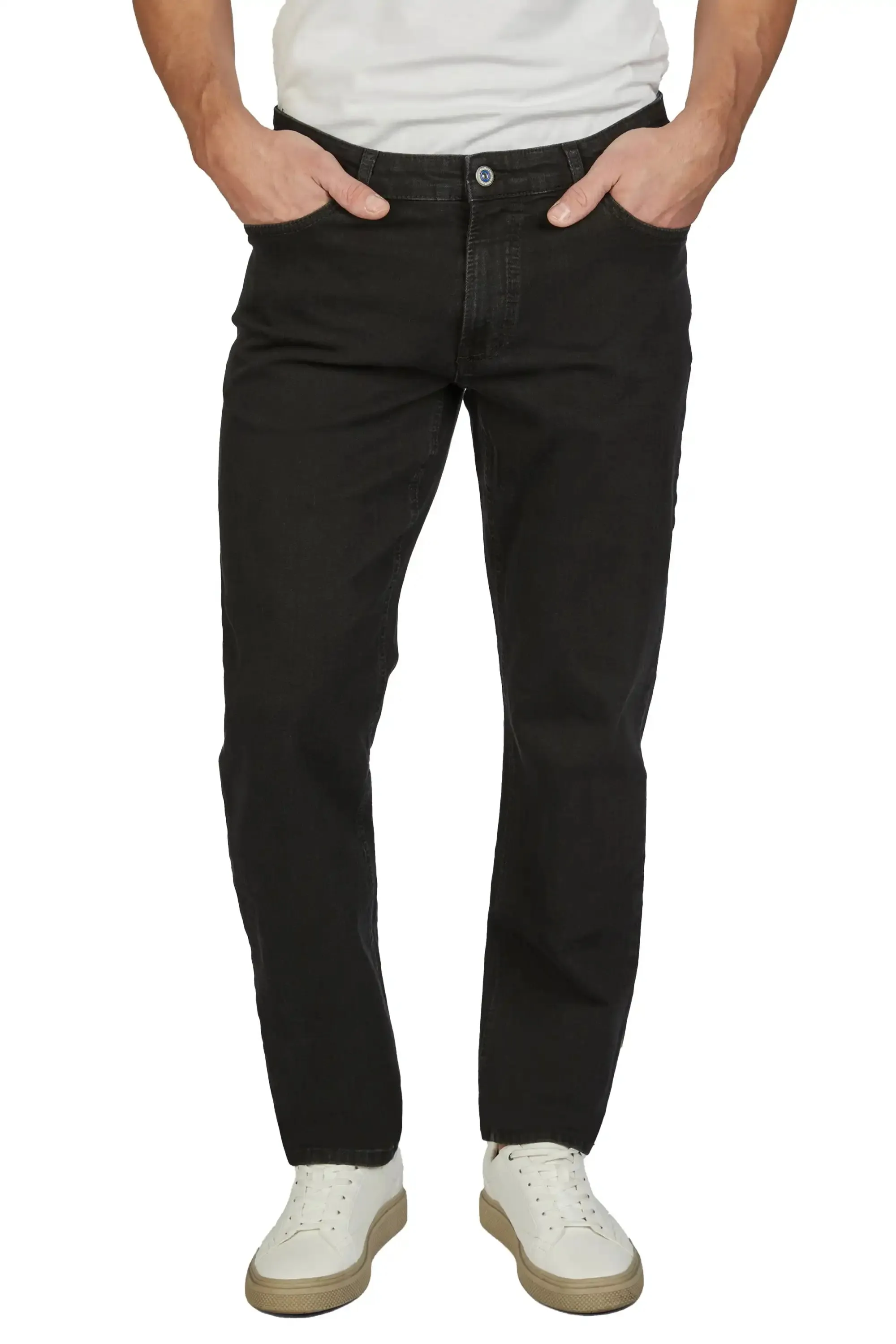 Hattric Men's Jeans Hunter Stretch Fit Straight Leg Black