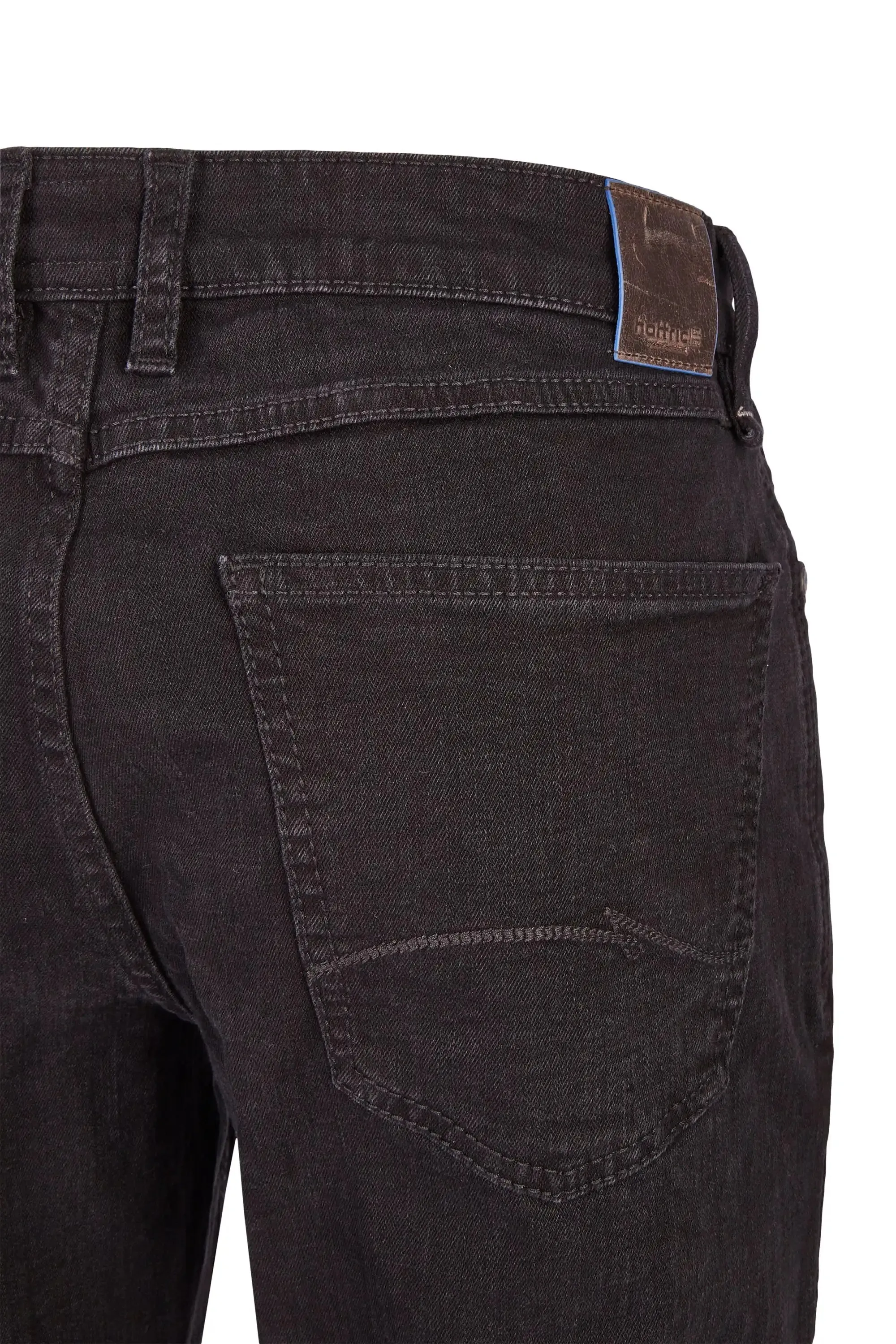 Hattric Men's Jeans Hunter Stretch Fit Straight Leg Black