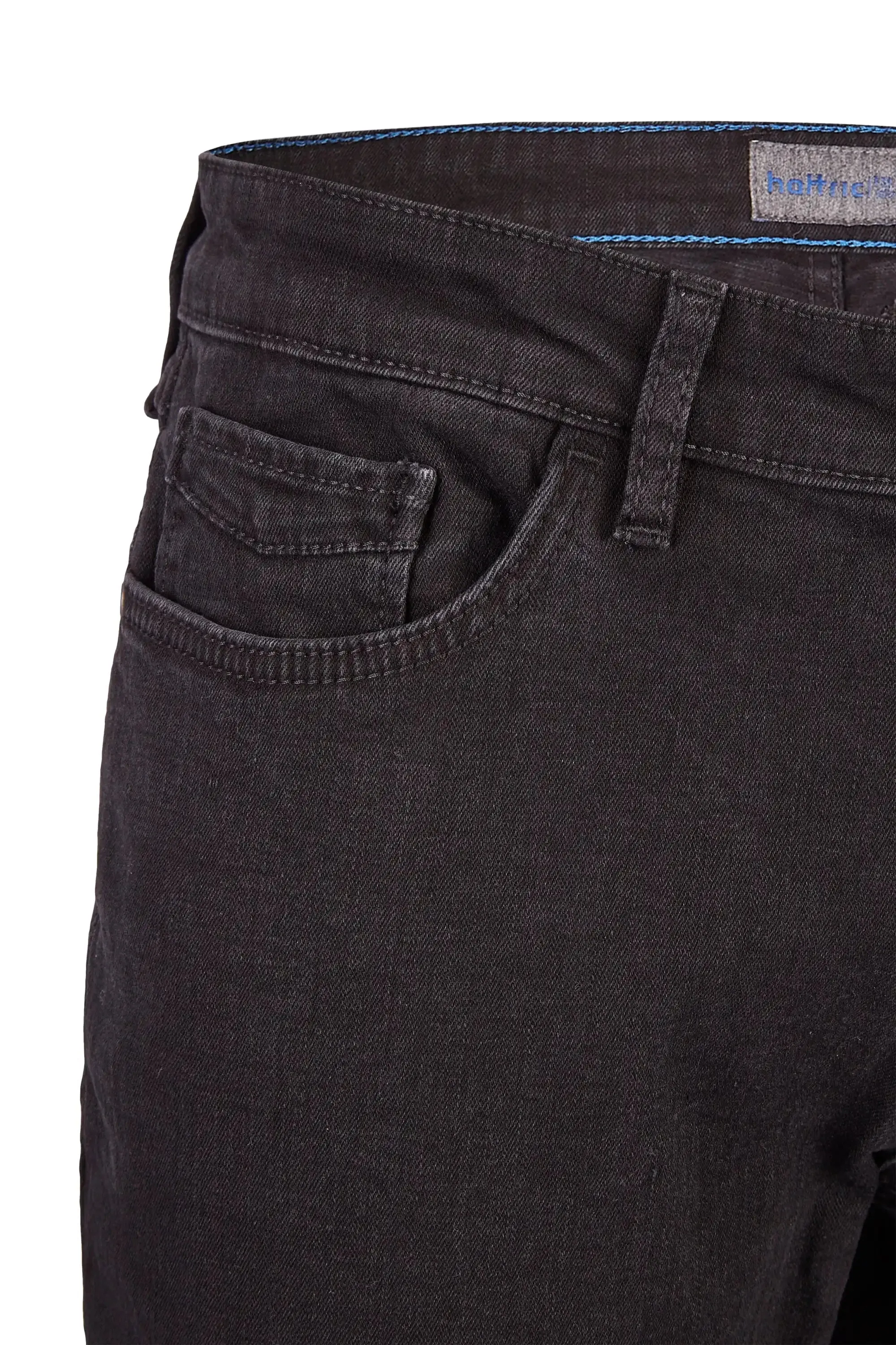 Hattric Men's Jeans Hunter Stretch Fit Straight Leg Black