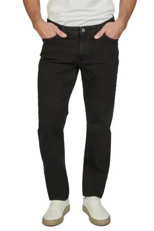 Hattric Men's Jeans Hunter Stretch Fit Straight Leg Black