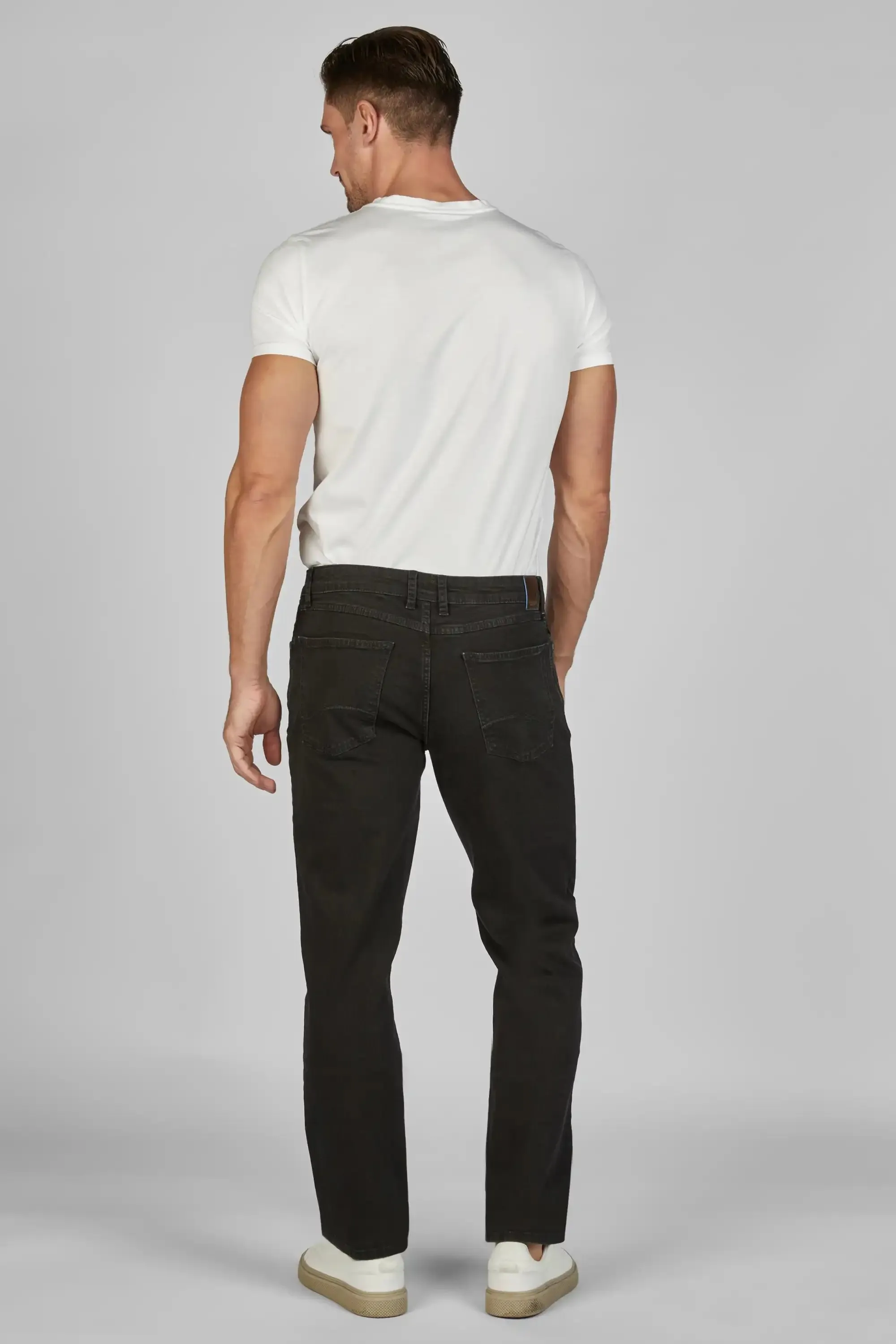 Hattric Men's Jeans Hunter Stretch Fit Straight Leg Black