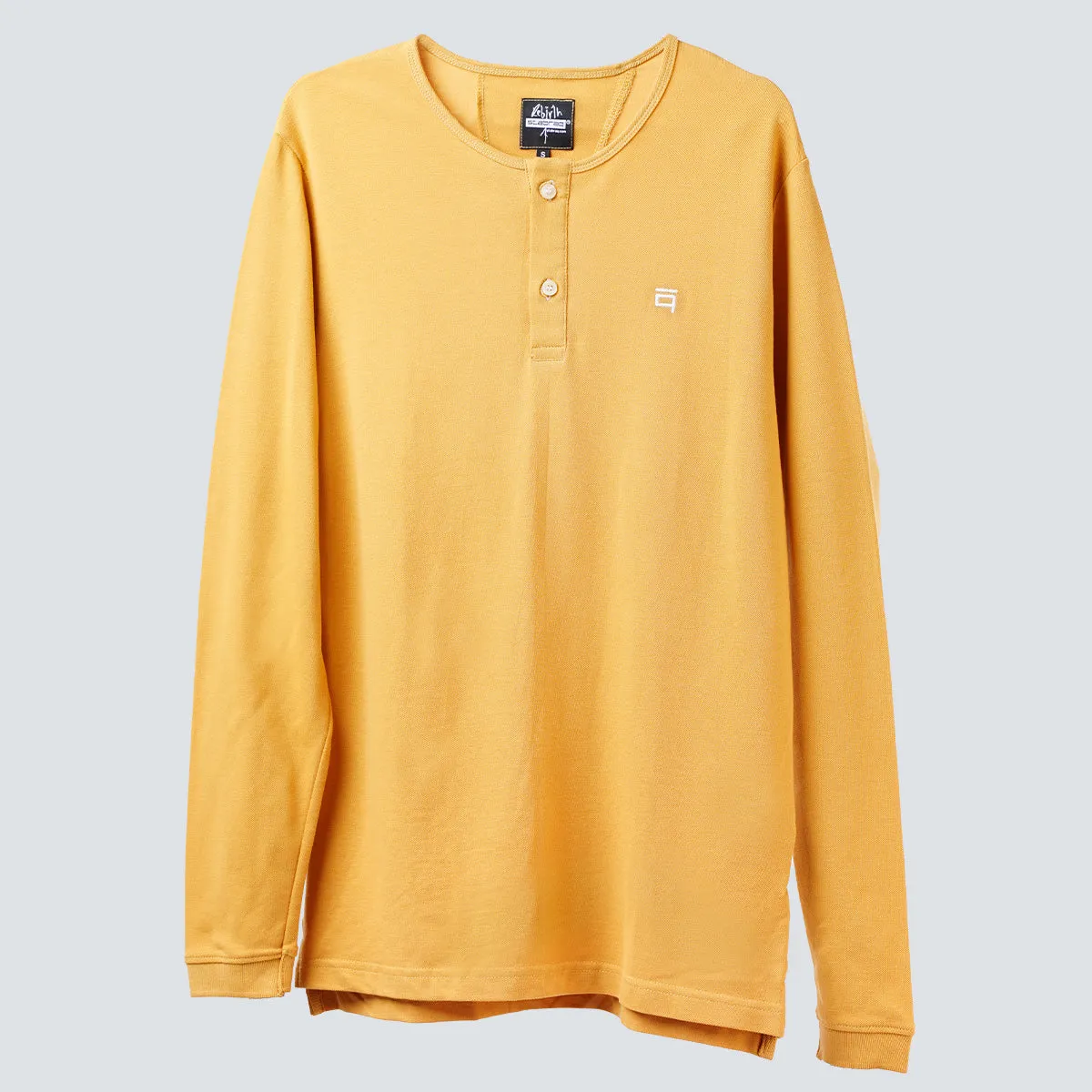 Henley Pique Long Sleeve