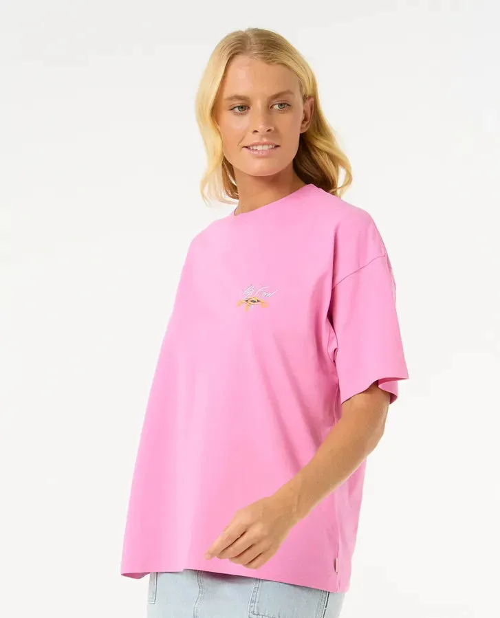 Hibiscus Diamond Heritage Tee - Pink