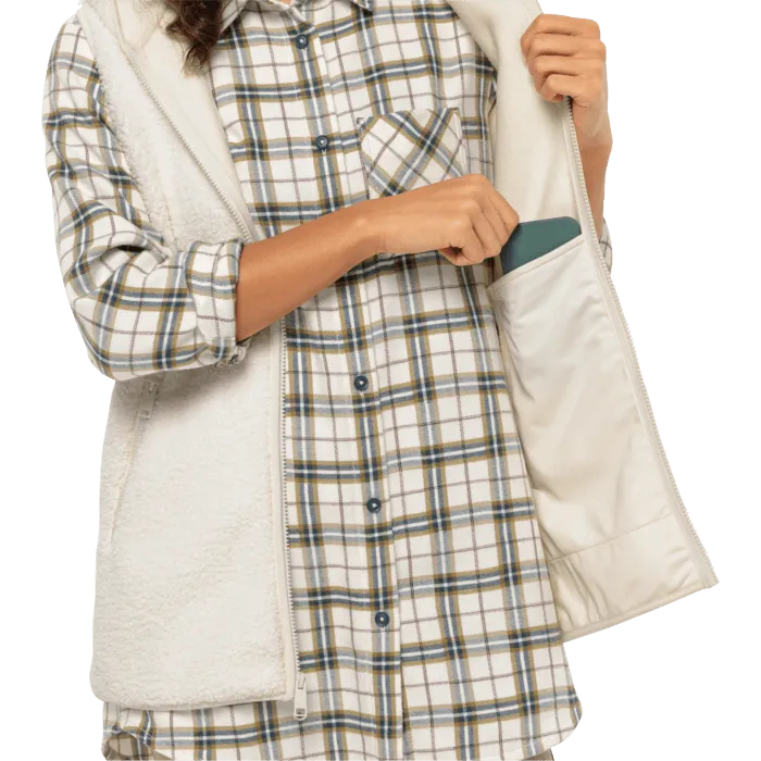 HIGH CURL LONG VEST W