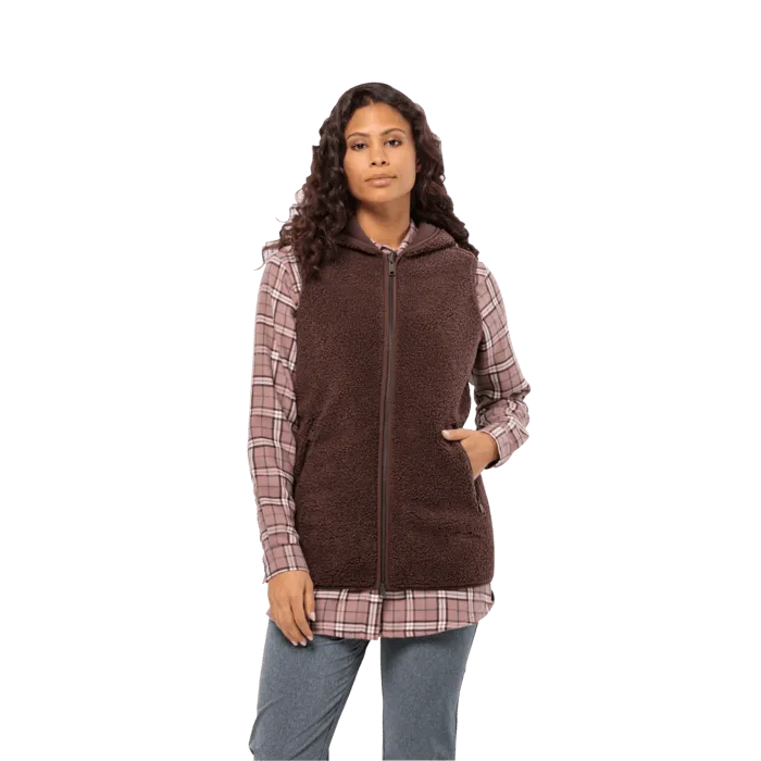 HIGH CURL LONG VEST W
