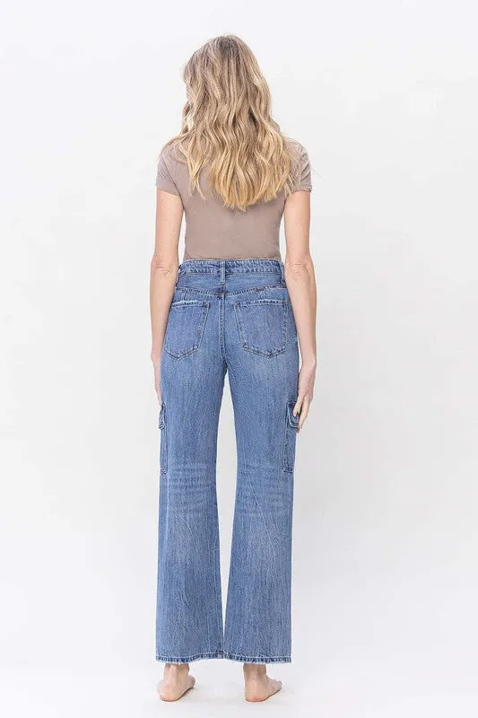 High Rise Dad Cargo Jeans, Vervet