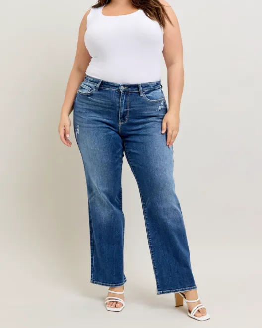 High Waist 90's Straight Leg